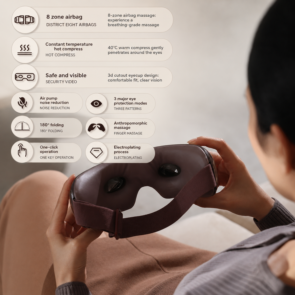 Extra Comfort Eye Massager with Heat Therapy